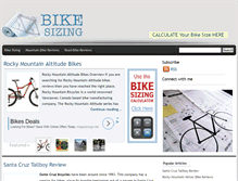 Tablet Screenshot of bikesizing.net